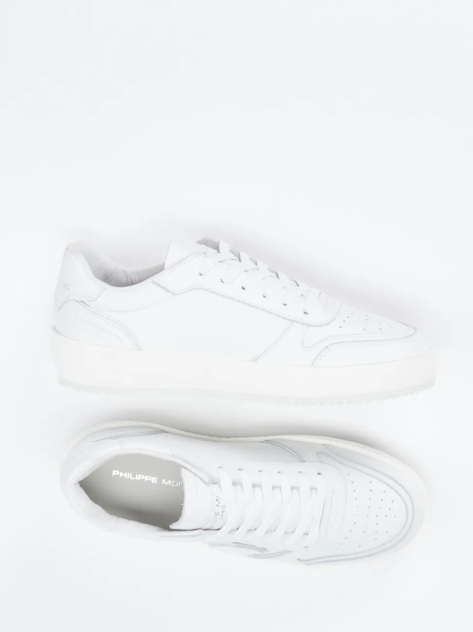 Philippe Model – Sneaker aus Kalbleder Weiß