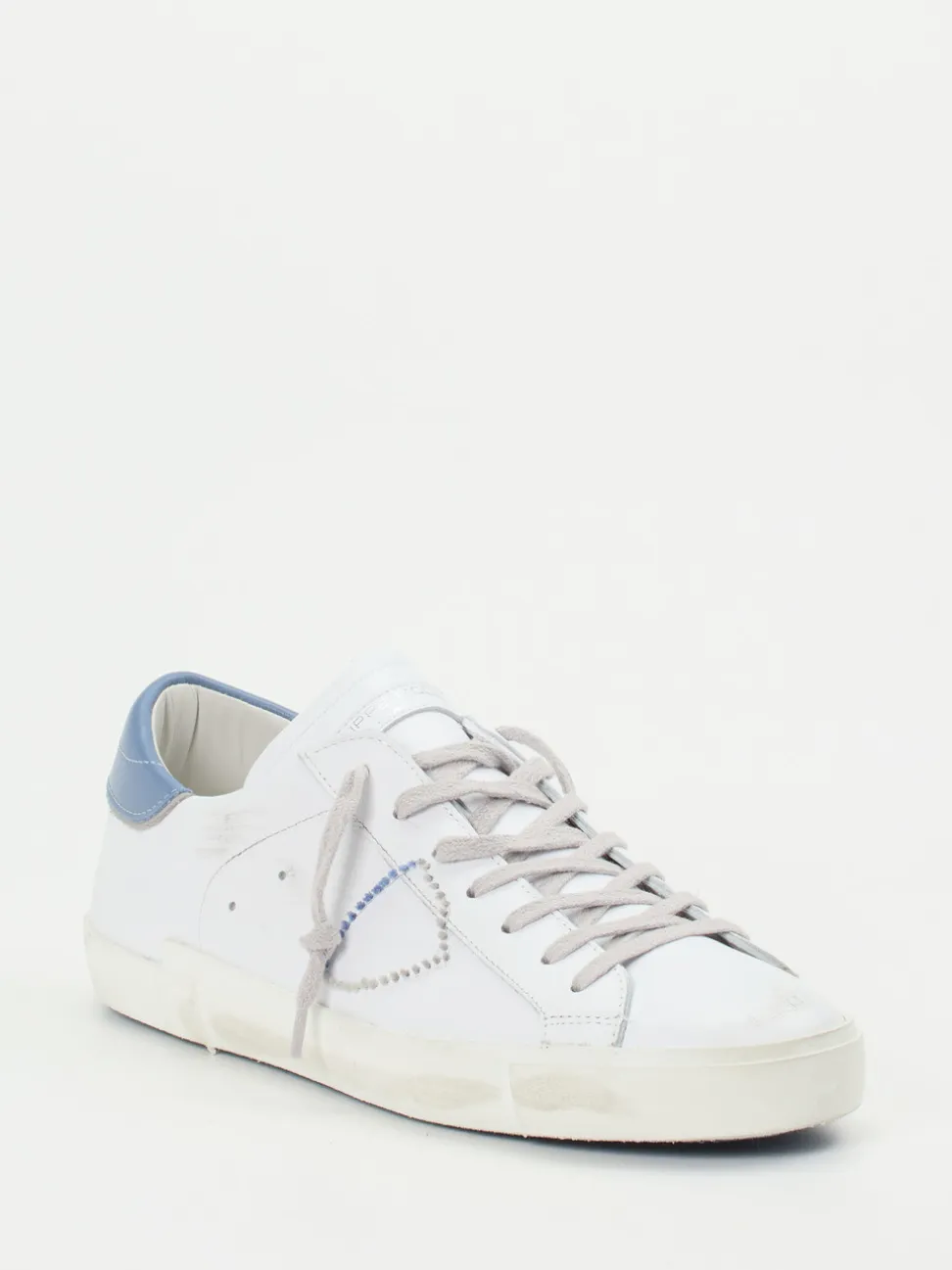 Philippe Model – Sneaker aus Kalbleder weiß Used-Look