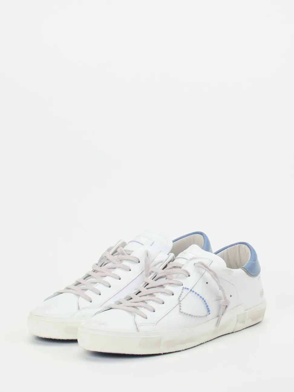 Philippe Model – Sneaker aus Kalbleder weiß Used-Look