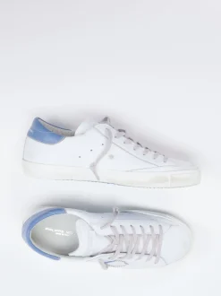 Philippe Model – Sneaker aus Kalbleder weiß Used-Look