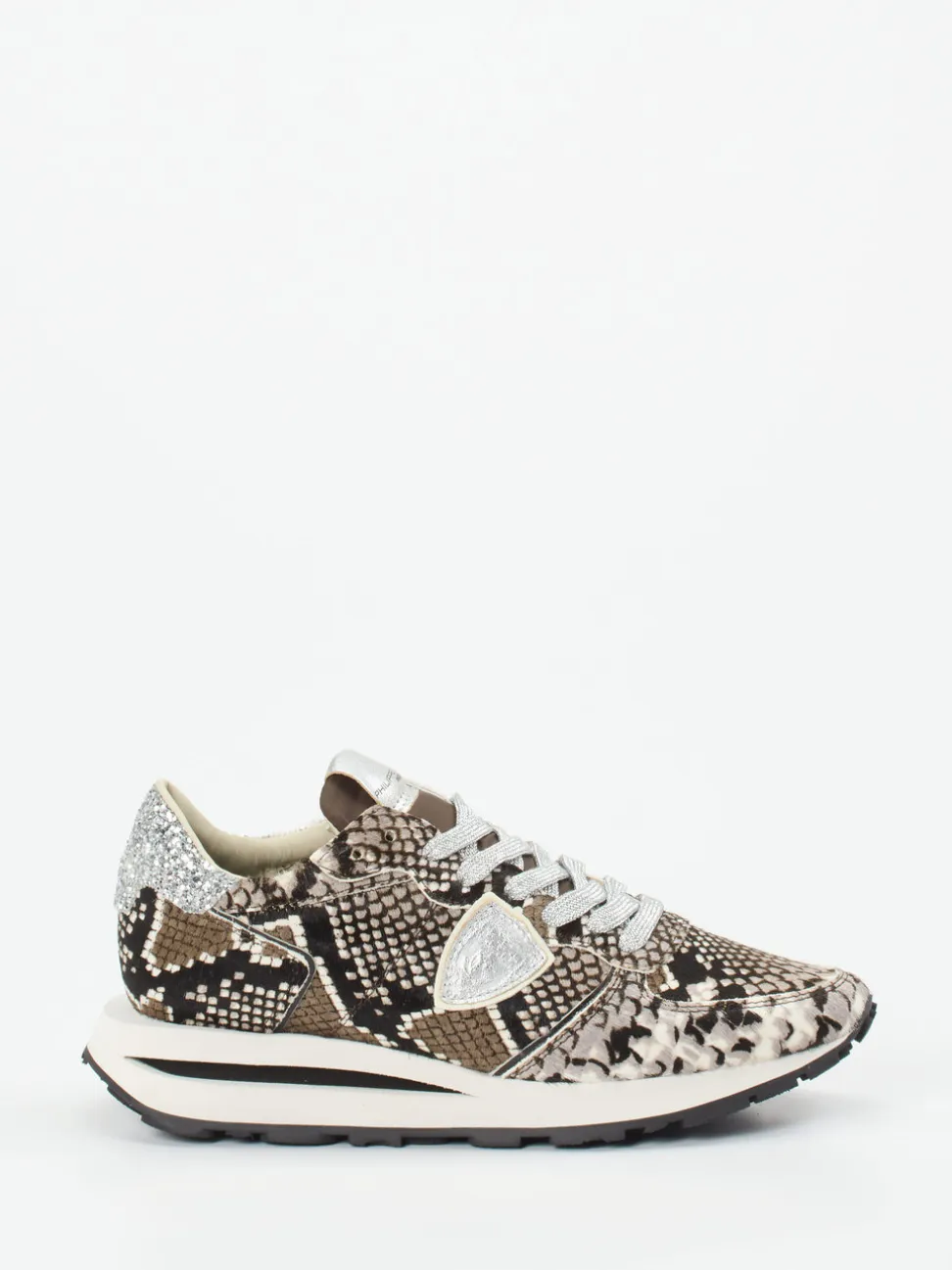 Philippe Model – Sneaker aus Fellimitat mit Snakeprint