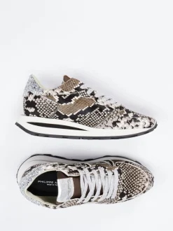 Philippe Model – Sneaker aus Fellimitat mit Snakeprint