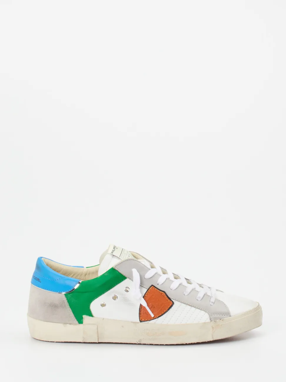 Philippe Model – Sneaker aus Kalbleder Color-Blocking