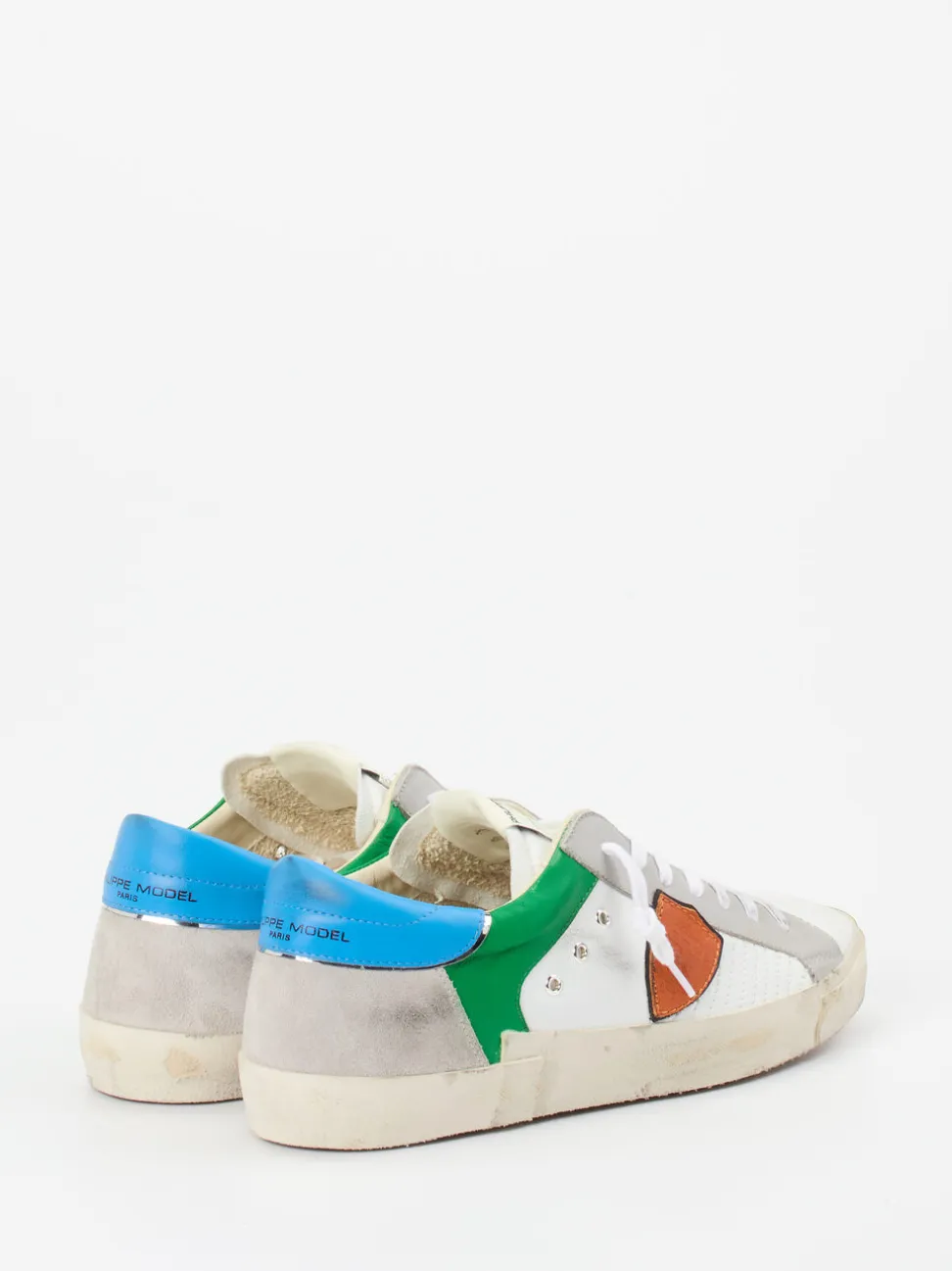 Philippe Model – Sneaker aus Kalbleder Color-Blocking