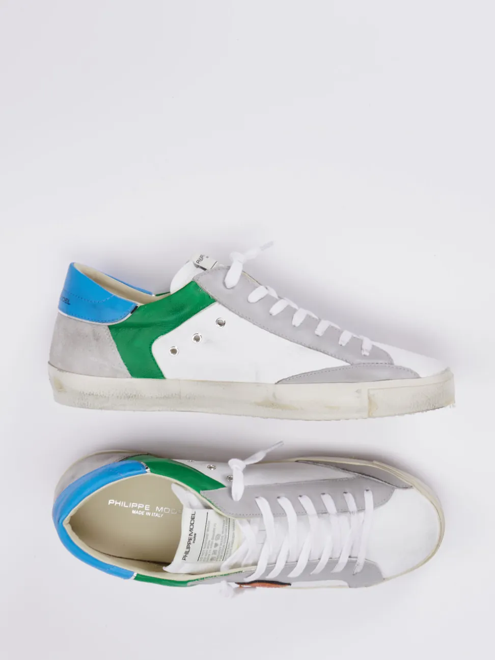 Philippe Model – Sneaker aus Kalbleder Color-Blocking