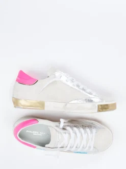 Philippe Model – Sneaker aus Veloursleder mit Strass