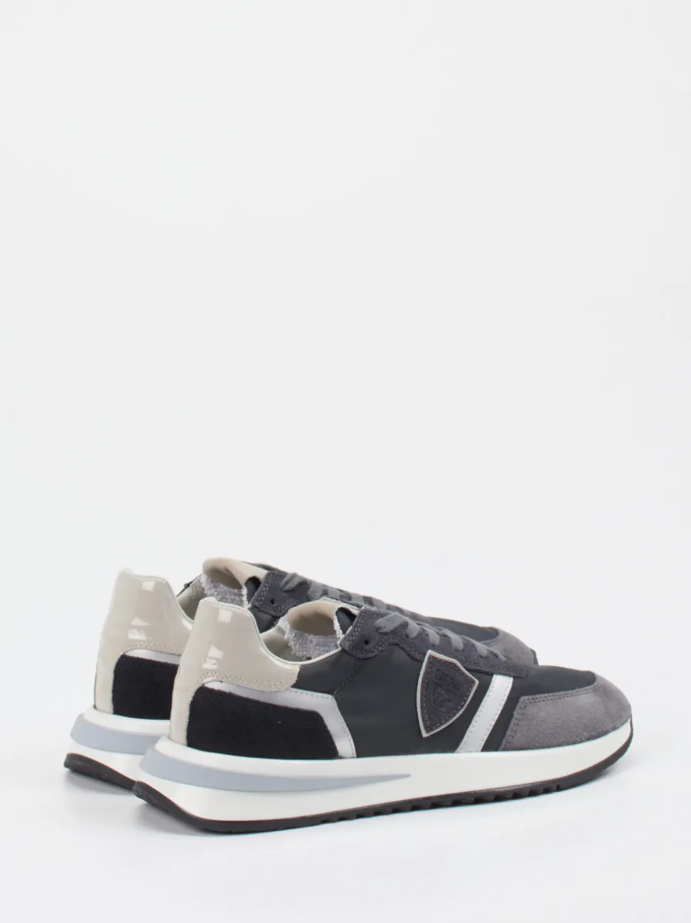 Philippe Model – Sneaker aus Velour/Textil grau