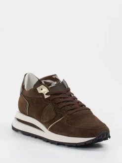 Philippe Model – Sneaker aus Veloursleder braun