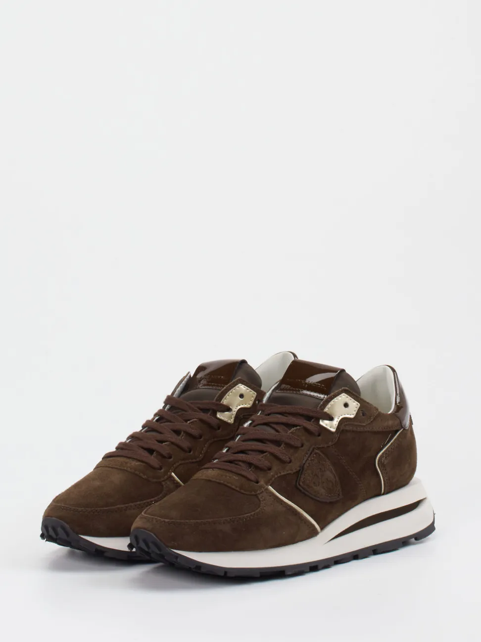 Philippe Model – Sneaker aus Veloursleder braun