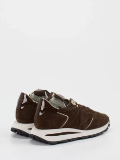 Philippe Model – Sneaker aus Veloursleder braun