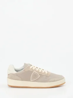 Philippe Model – Sneaker aus Kalbleder und Veloursleder