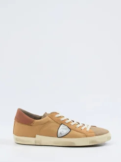 Philippe Model – Sneaker aus Veloursleder Sandbeige