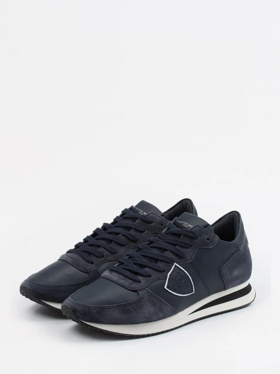 Philippe Model – Sneaker aus Kalbleder in Dunkelblau