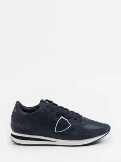 Philippe Model – Sneaker aus Kalbleder in Dunkelblau