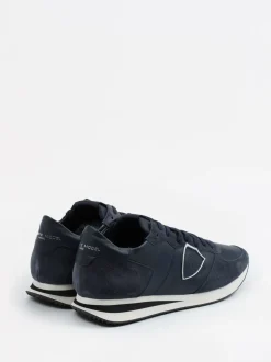Philippe Model – Sneaker aus Kalbleder in Dunkelblau