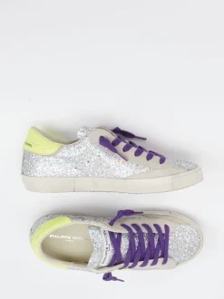 Philippe Model – Sneaker aus Metallic mit Glitzereffekt