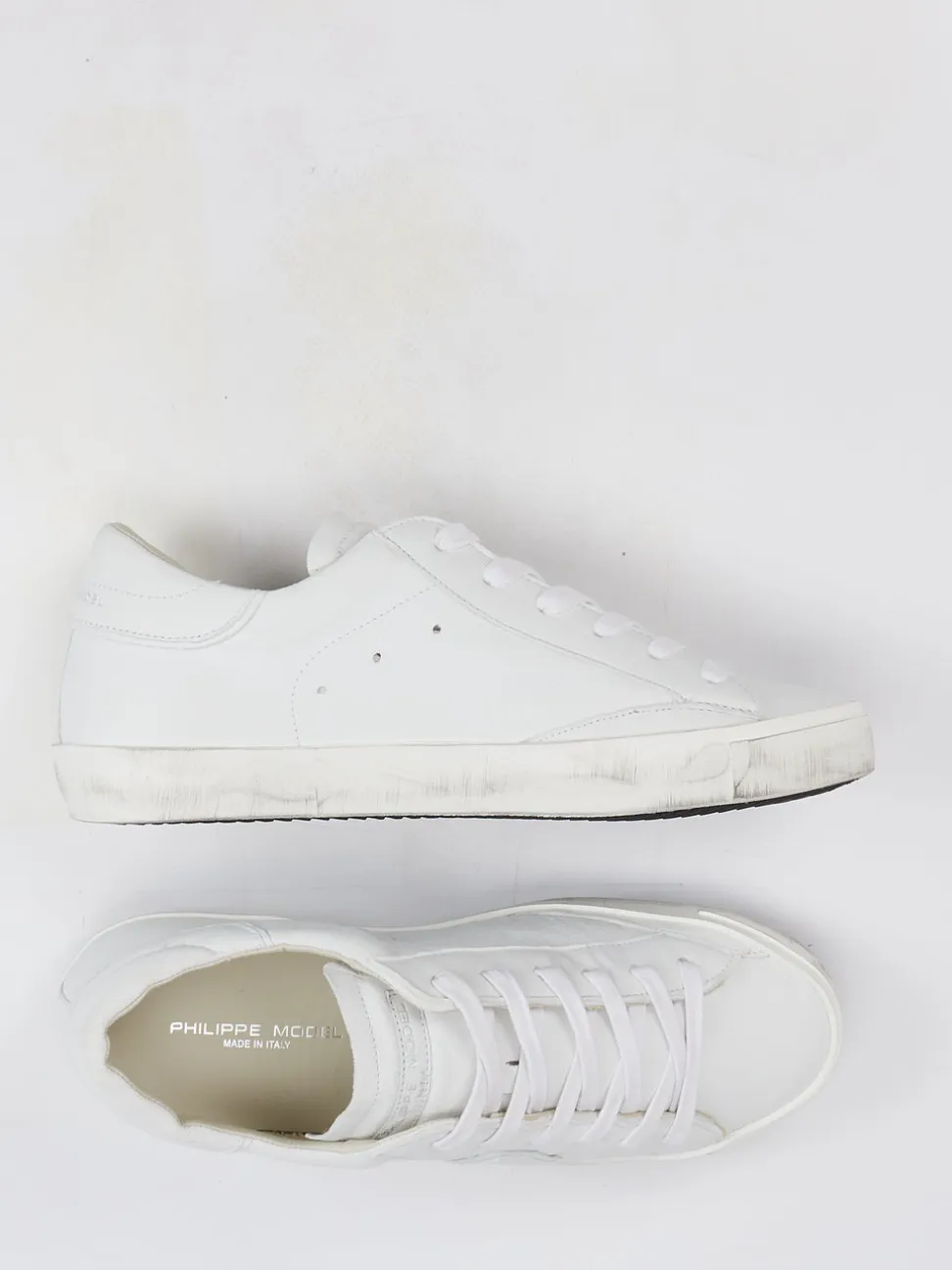 Philippe Model – Sneaker aus Kalbleder in Weiß