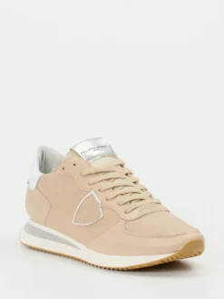 Philippe Model – Sneaker aus Kalbleder in Beige
