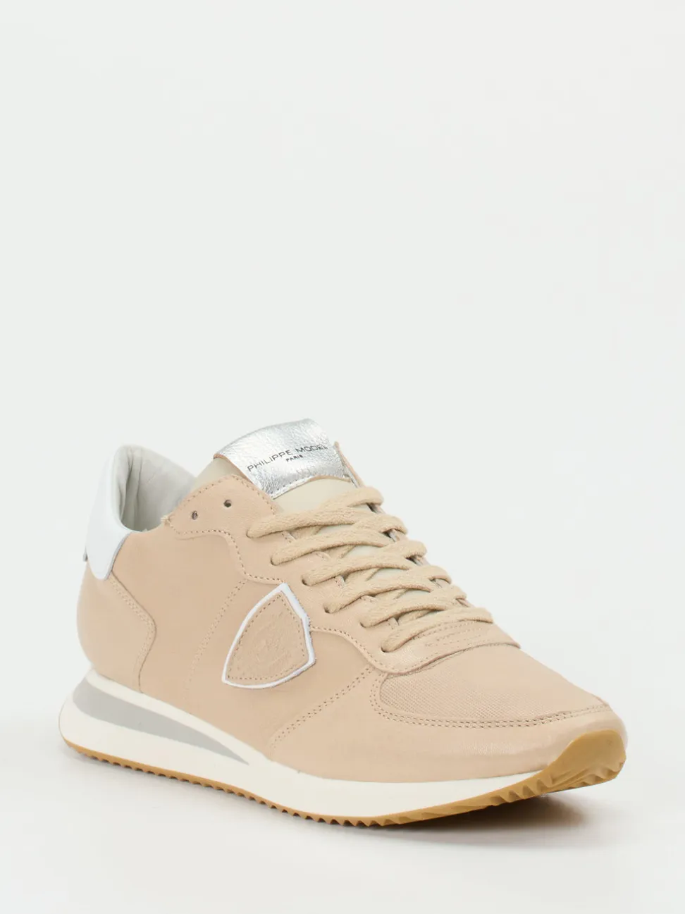 Philippe Model – Sneaker aus Kalbleder in Beige