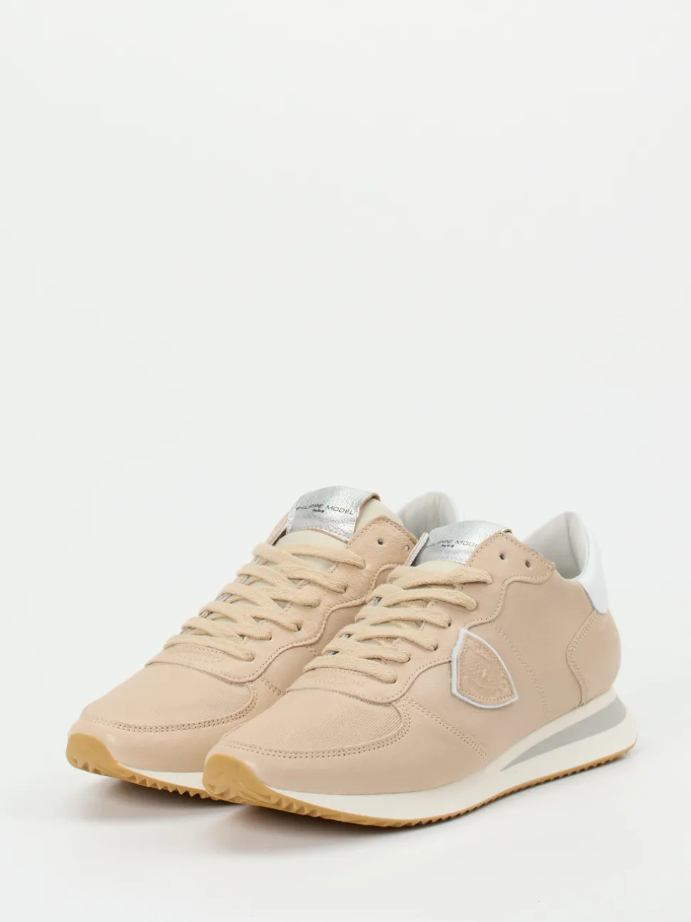 Philippe Model – Sneaker aus Kalbleder in Beige