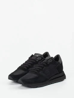 Philippe Model – Sneaker aus Veloursleder schwarz