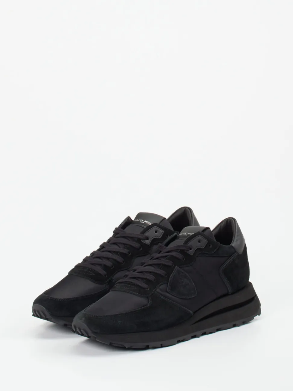Philippe Model – Sneaker aus Veloursleder schwarz
