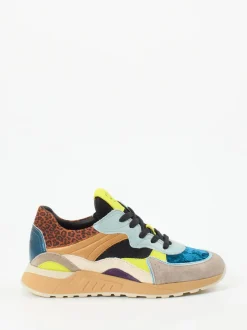 Piedi Nudi – Chunky Sneaker aus Kalbleder mehrfarbig