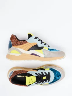 Piedi Nudi – Chunky Sneaker aus Kalbleder mehrfarbig