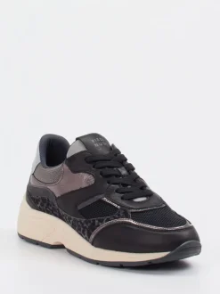 Piedi Nudi – Chunky Sneaker aus Veloursleder Schwarz