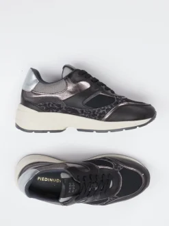 Piedi Nudi – Chunky Sneaker aus Veloursleder Schwarz