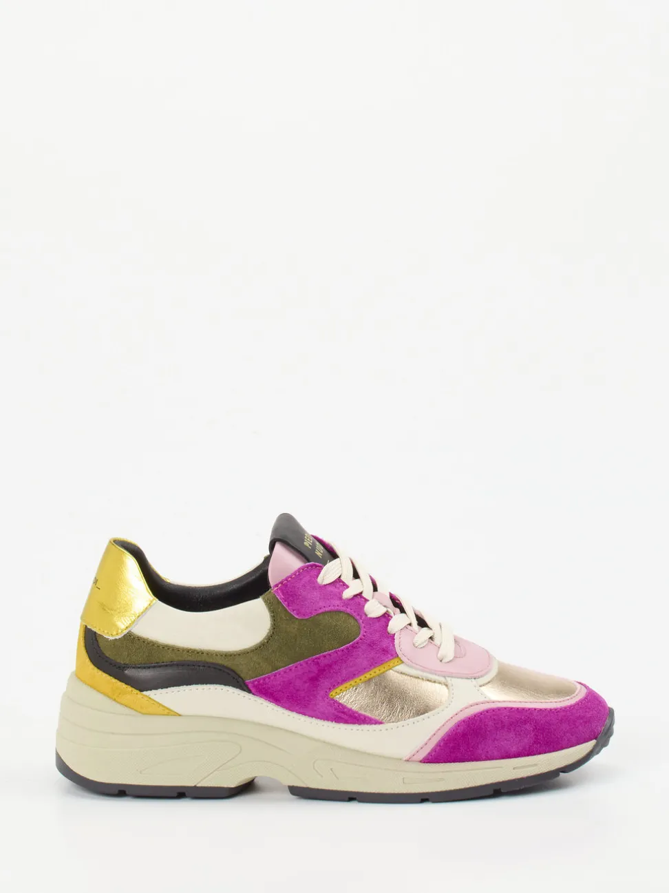 Piedi Nudi – Chunky Sneaker aus Veloursleder multicolor