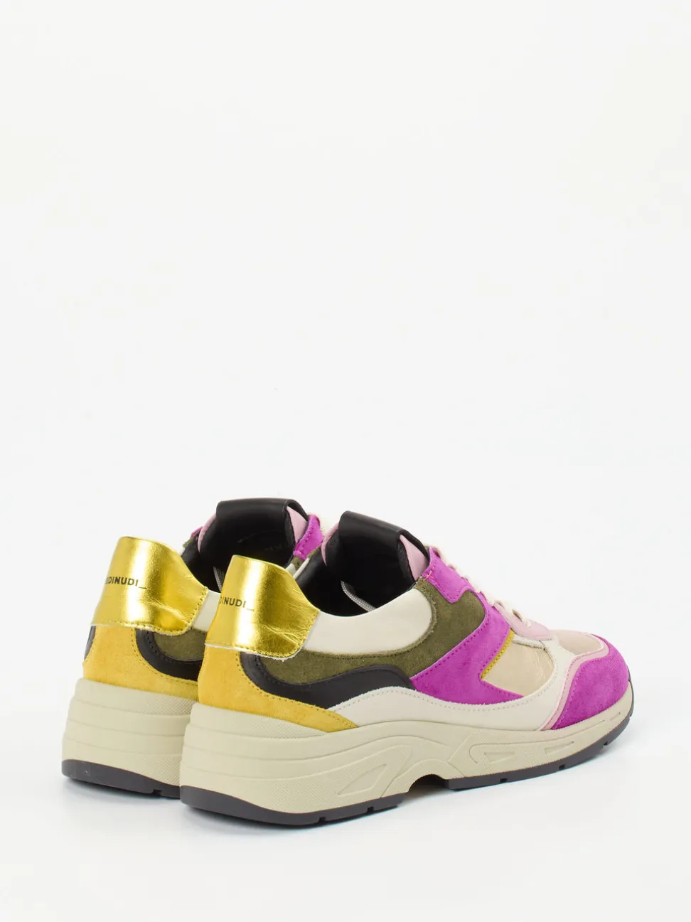 Piedi Nudi – Chunky Sneaker aus Veloursleder multicolor