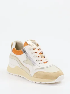 Piedi Nudi – Chunky Sneaker aus Velours- und Glattleder Beige