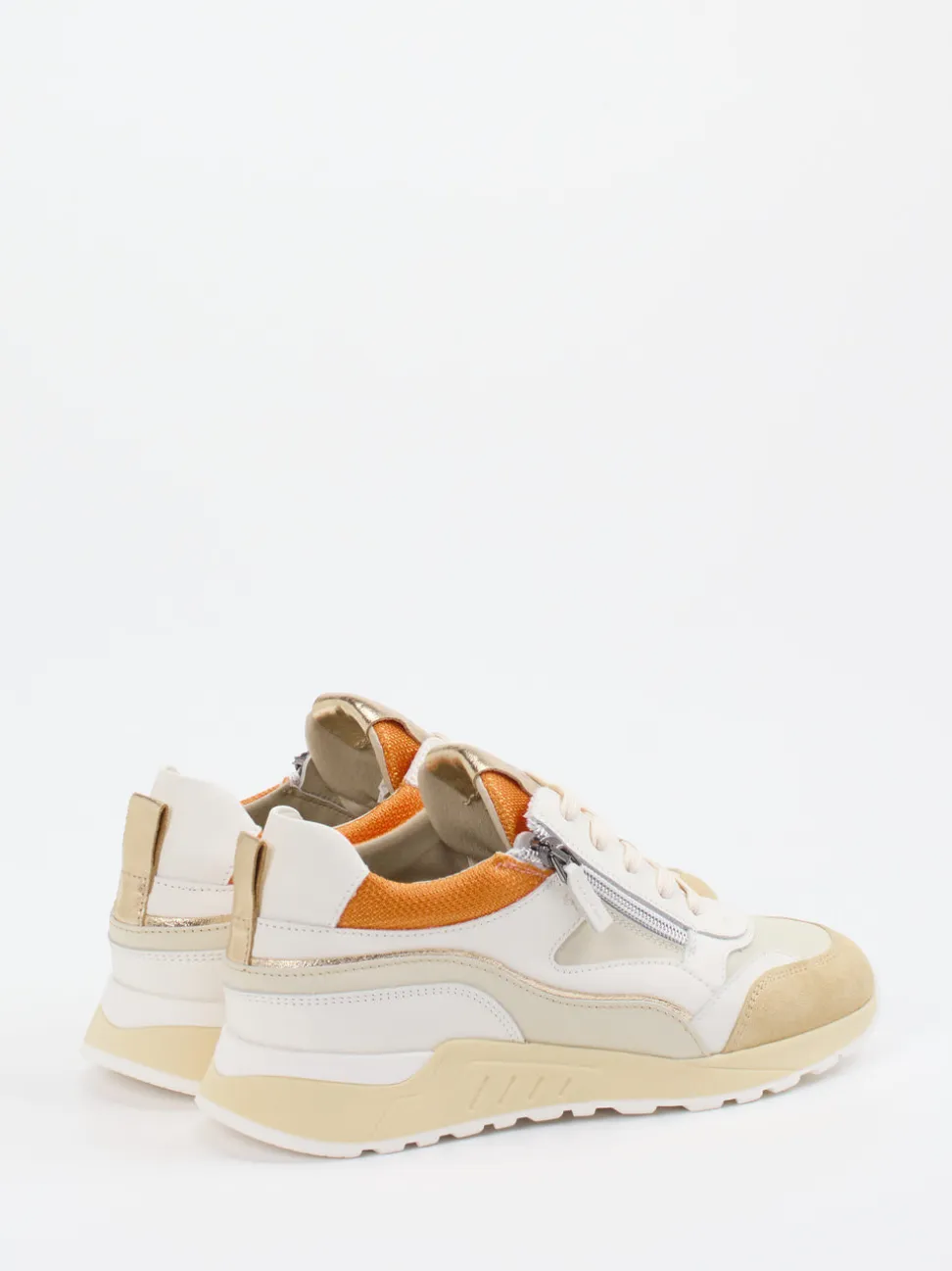 Piedi Nudi – Chunky Sneaker aus Velours- und Glattleder Beige