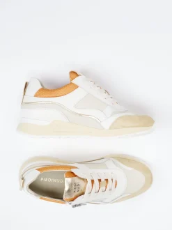Piedi Nudi – Chunky Sneaker aus Velours- und Glattleder Beige