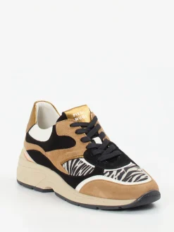 Piedi Nudi – Chunky Sneaker aus Veloursleder multi