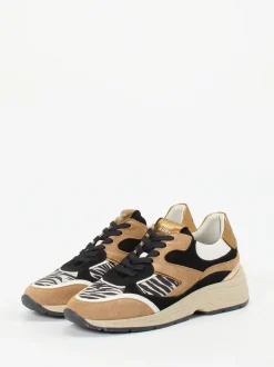 Piedi Nudi – Chunky Sneaker aus Veloursleder multi