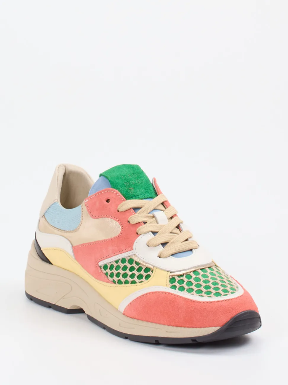 Piedi Nudi – Chunky Sneaker aus Veloursleder-Textil Mix
