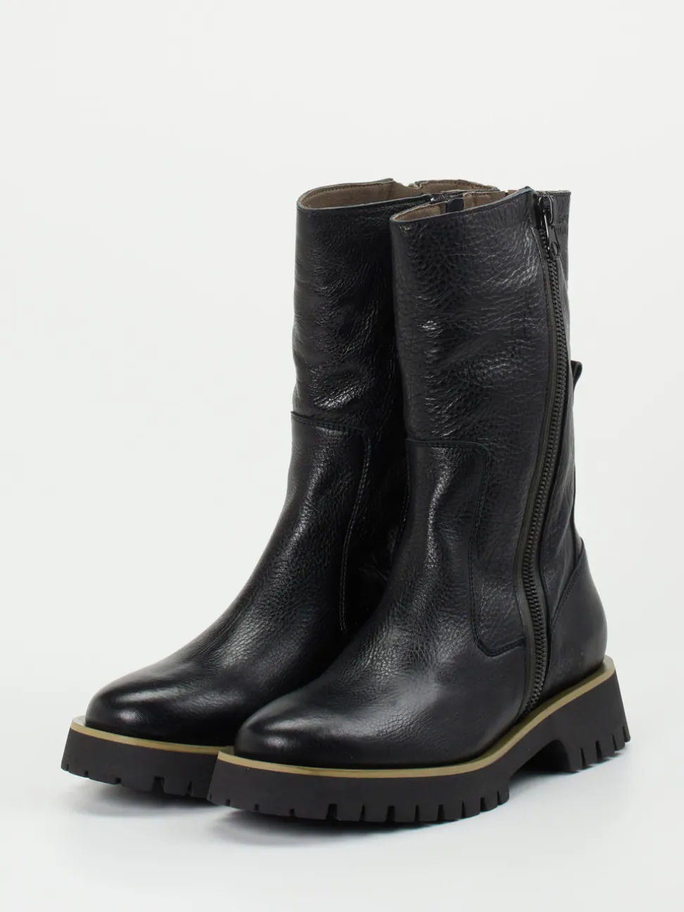 Piedi Nudi – Chunky-Stiefelette aus Kalbleder schwarz