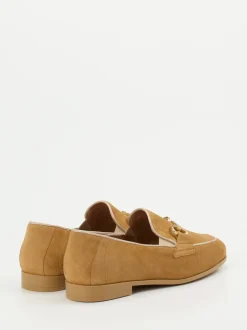 Piedi Nudi – Loafer aus Veloursleder honigbraun