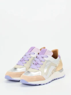 Piedi Nudi – Low-Top-Sneaker aus Metallicleder multicolor