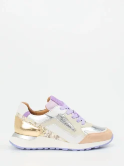 Piedi Nudi – Low-Top-Sneaker aus Metallicleder multicolor
