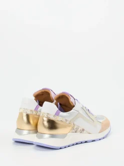 Piedi Nudi – Low-Top-Sneaker aus Metallicleder multicolor