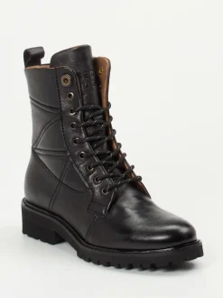 Piedi Nudi – Schnürboots aus Kalbleder schwarz