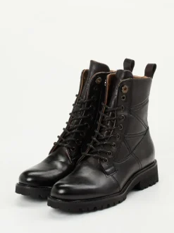 Piedi Nudi – Schnürboots aus Kalbleder schwarz