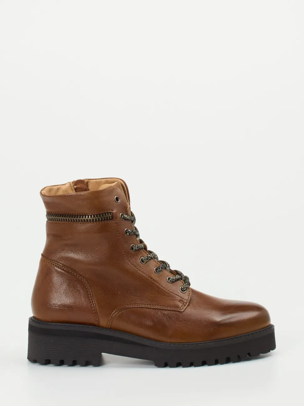 Piedi Nudi – Schnürboots aus Kalbleder mittelbraun