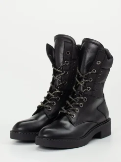 Piedi Nudi – Schnürboots aus Kalbleder Schwarz