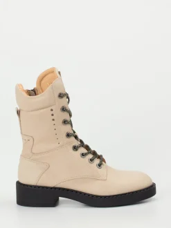 Piedi Nudi – Schnürboots aus Kalbleder Beige