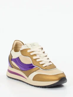 Piedi Nudi – Sneaker aus Kalbleder mit Metallic-Details