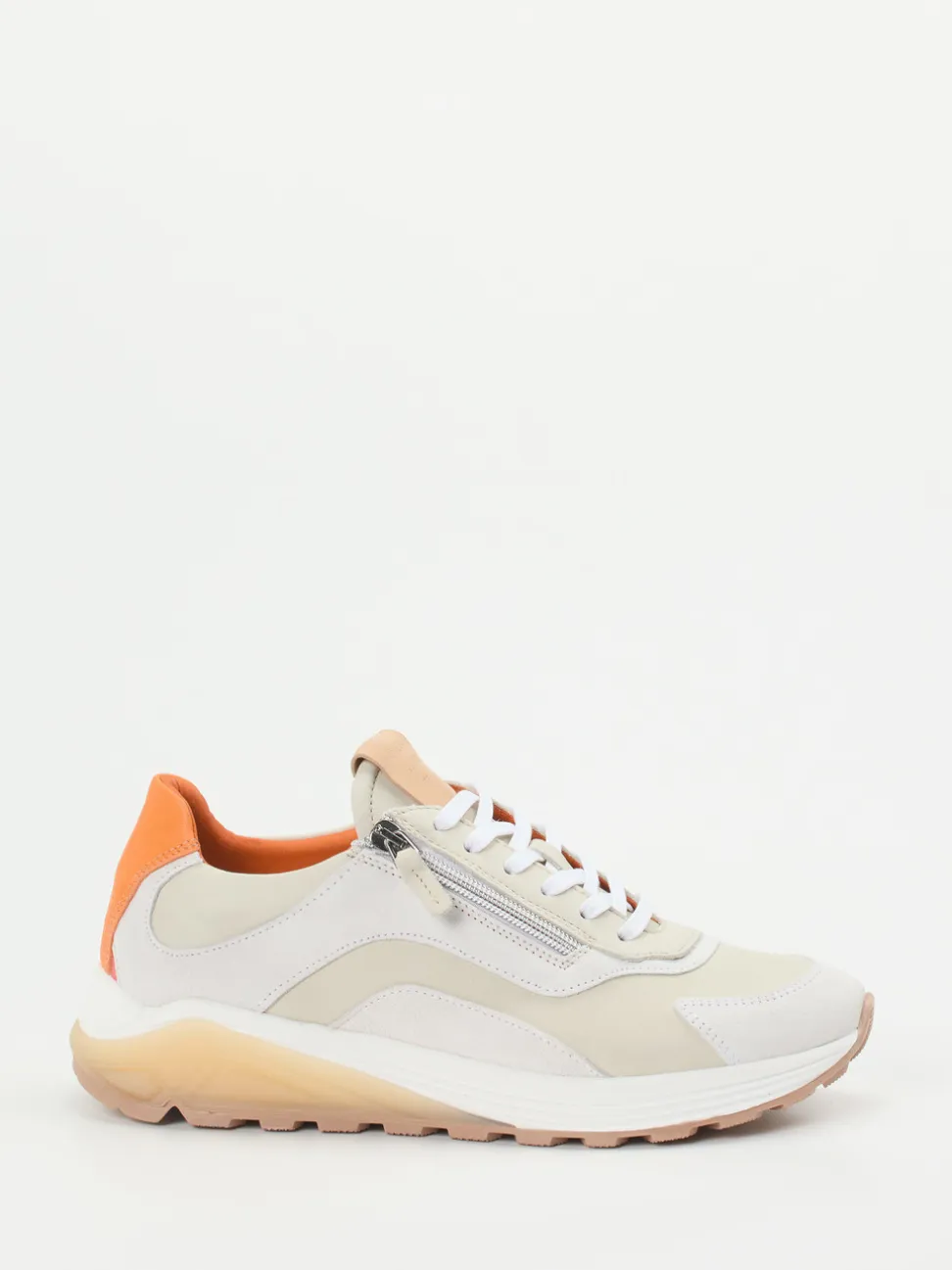 Piedi Nudi – Sneaker aus Kalbleder in Beige-Orange
